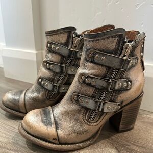 Freebird Distressed Pewter Ankle Boots